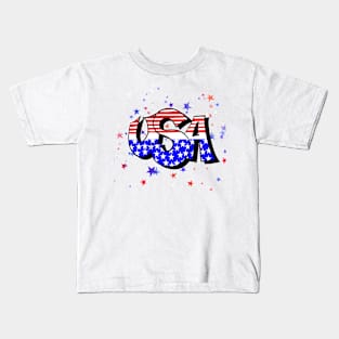 USA, Red white and Blue Kids T-Shirt